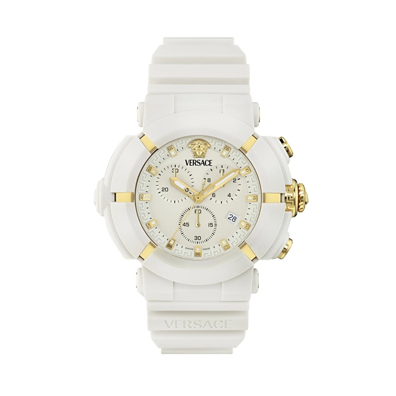 Versace Quarzuhr Quarz Chronograph Uhr Versace Real Active Chrono weiss