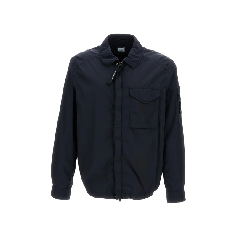 CP Company  Chrome-R Zipped Lens Overshirt Blue