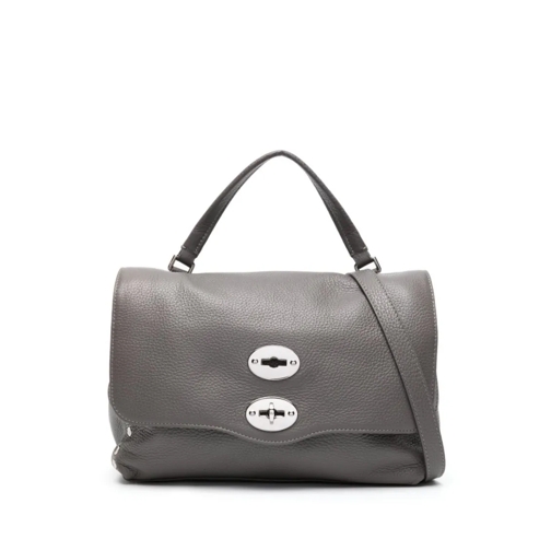 Zanellato Sac à bandoulière Grained Leather Tote Bag Grey