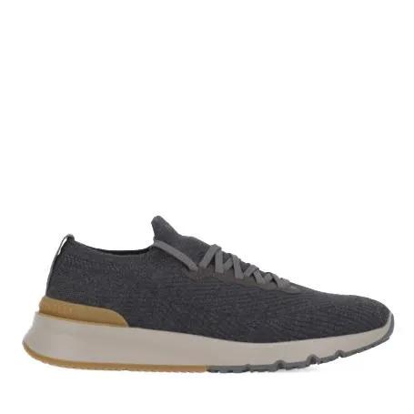 Brunello Cucinelli Low-Top Sneaker - Grey Wool Knitted Sneakers - Gr. 41 (EU) - in Schwarz - für Damen