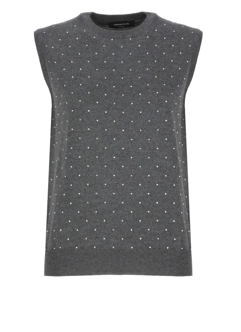 Fabiana Filippi - Grey Wool Vest - Größe 40 - grau