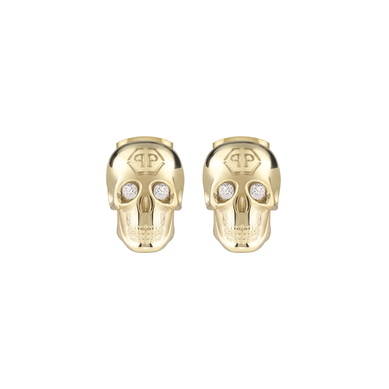Philipp Plein Ohrstecker Ohrringe 3D Skull gold