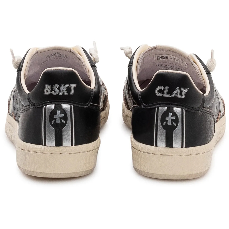 Premiata Sneaker basse Sneakers Bsktclay in Pelle con Dettagli a Contrast schwarz(Image 3)