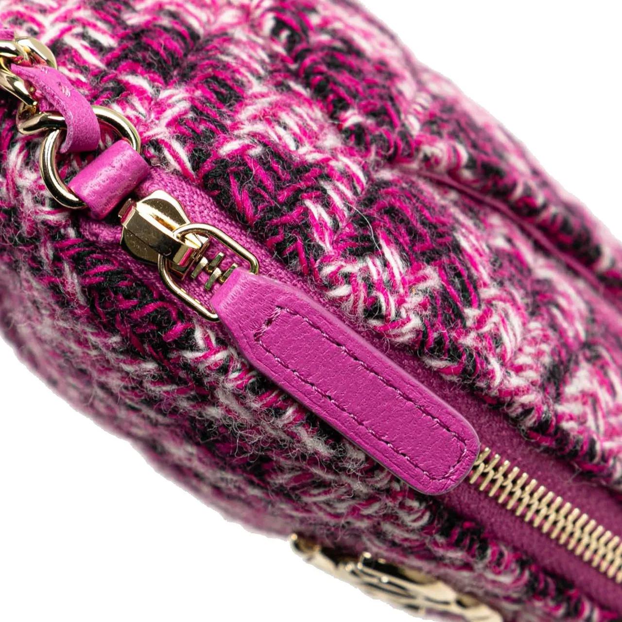 Thumbnail - Chanel Hobo Bags - 2021-2024 CC Tweed Houndstooth Clutch On Chain - Gr. unisize - in Gold - für Damen