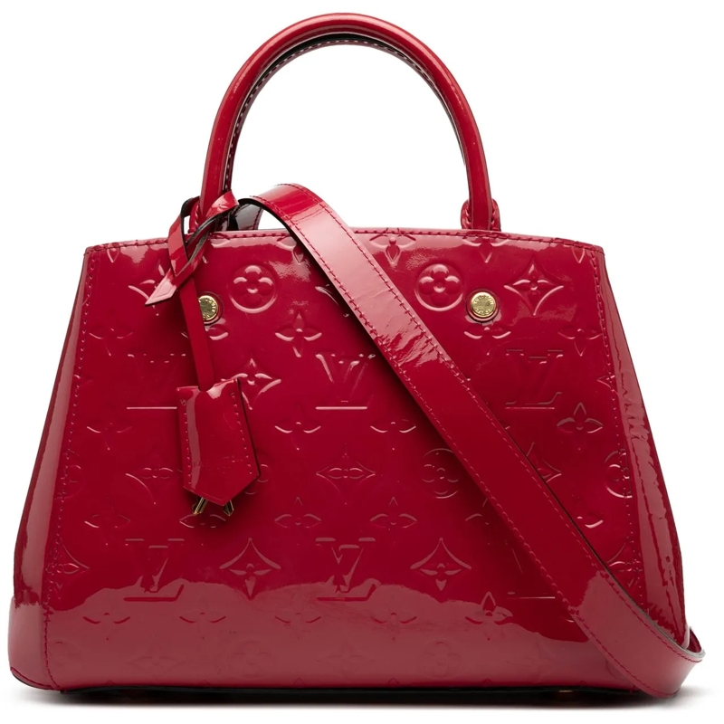 Louis Vuitton Schultertasche Monogram Vernis Montaigne BB rot
