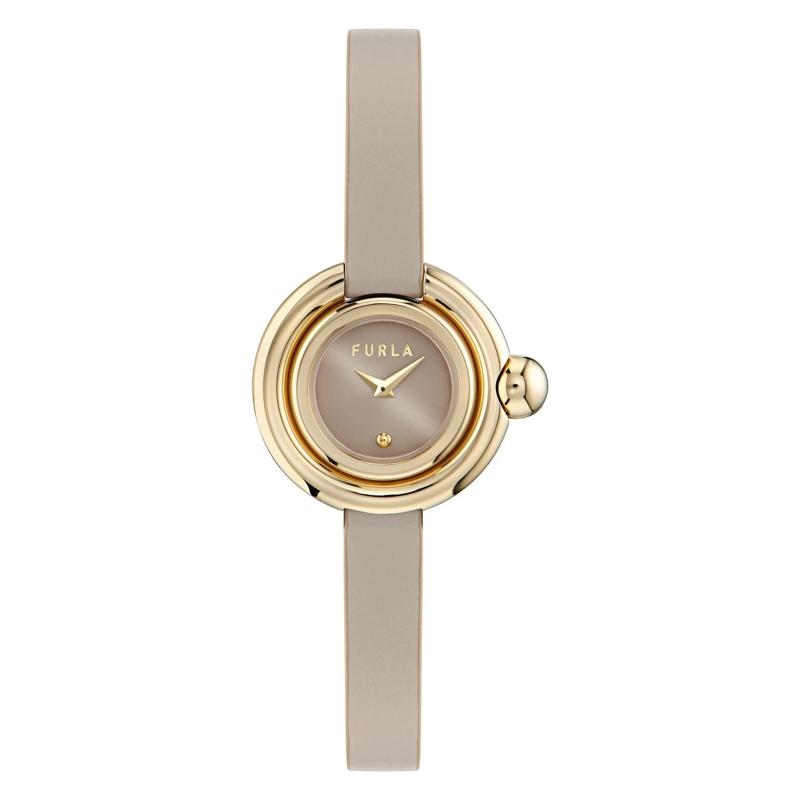 Furla Quarzuhr Quarz-Analoguhr Furla Piercing braun