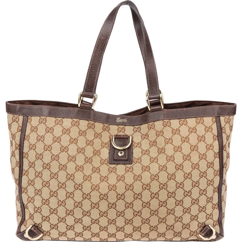 Gucci Schultertasche Gucci GG Monogram Abbey Handbag braun