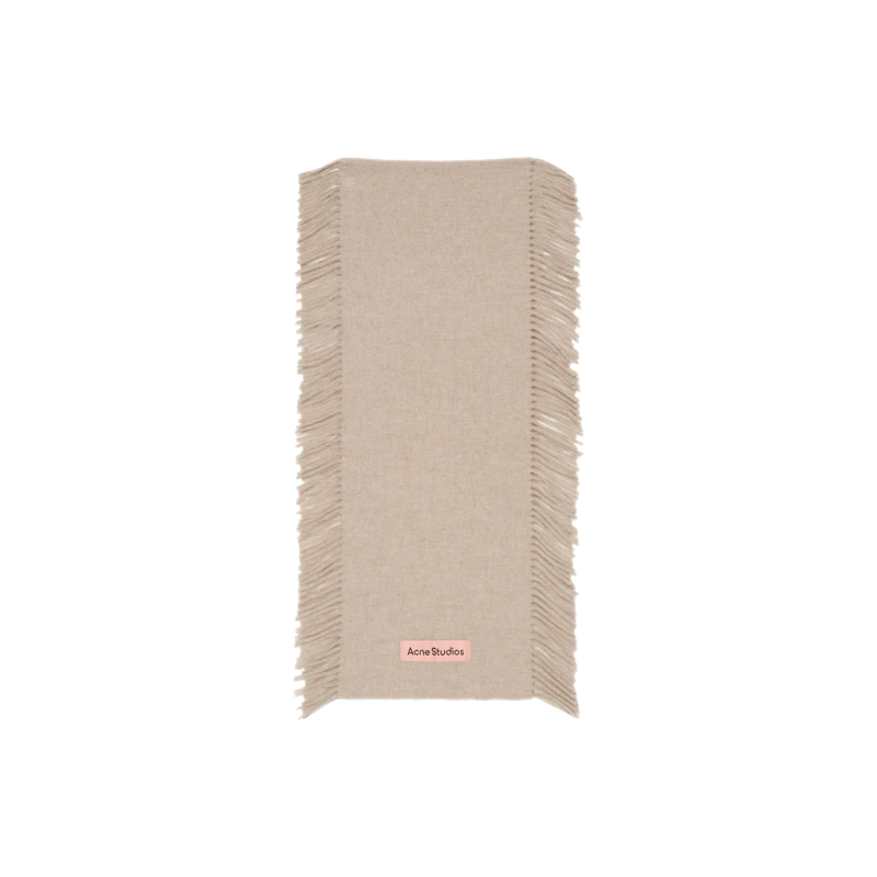 Acne Studios Écharpe légère Schal mit Fransensaum 633 OATMEAL MELANGE
