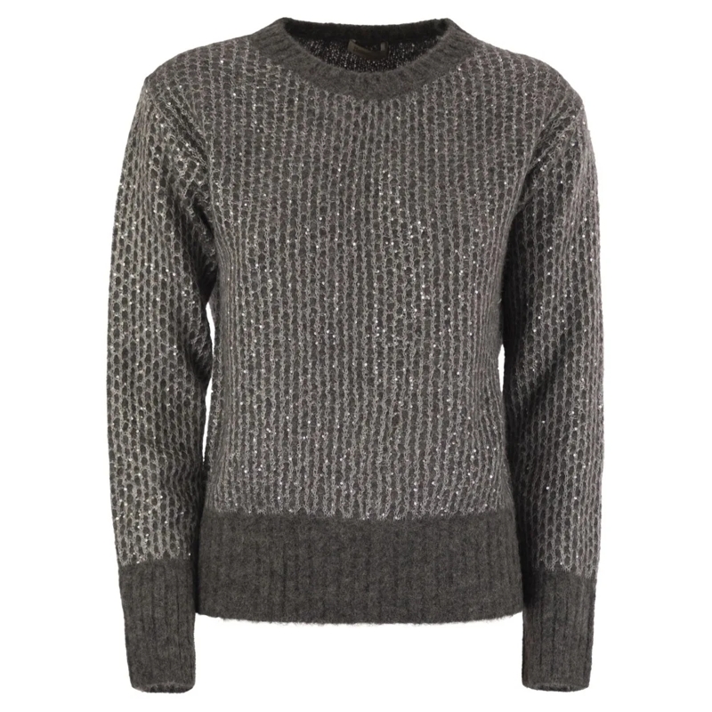 Herno Pullover Alpaca And Wool Crewneck Sweater Grey