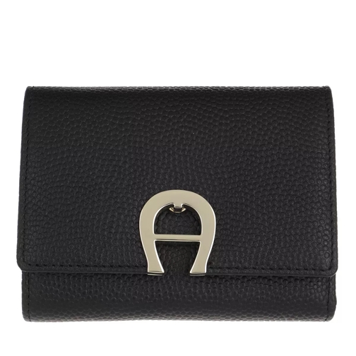 AIGNER Wallet Black Tri-Fold Portemonnaie
