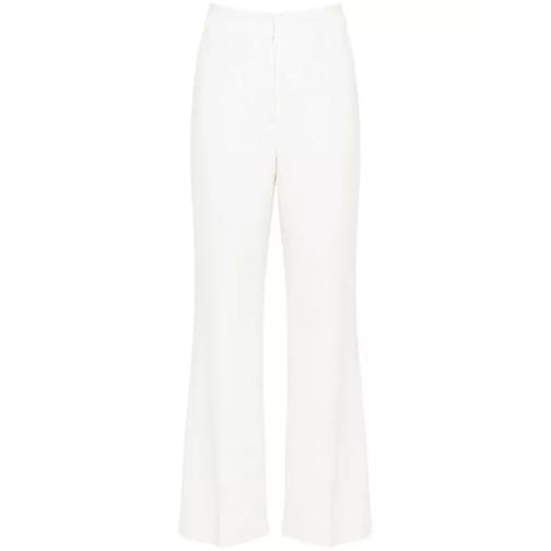 Casablanca White Boucle Tailored Pants White 