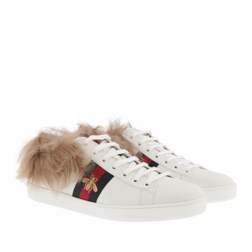 Gucci Ace Sneaker With Wool Leather White Low-Top Sneaker