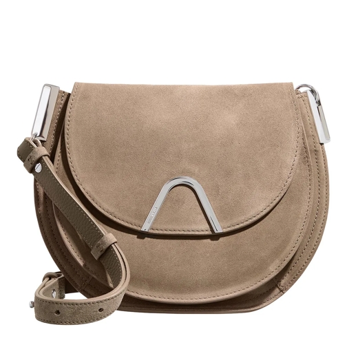 Coccinelle Coccinellesunup Suede Warm Taupe Sac à bandoulière