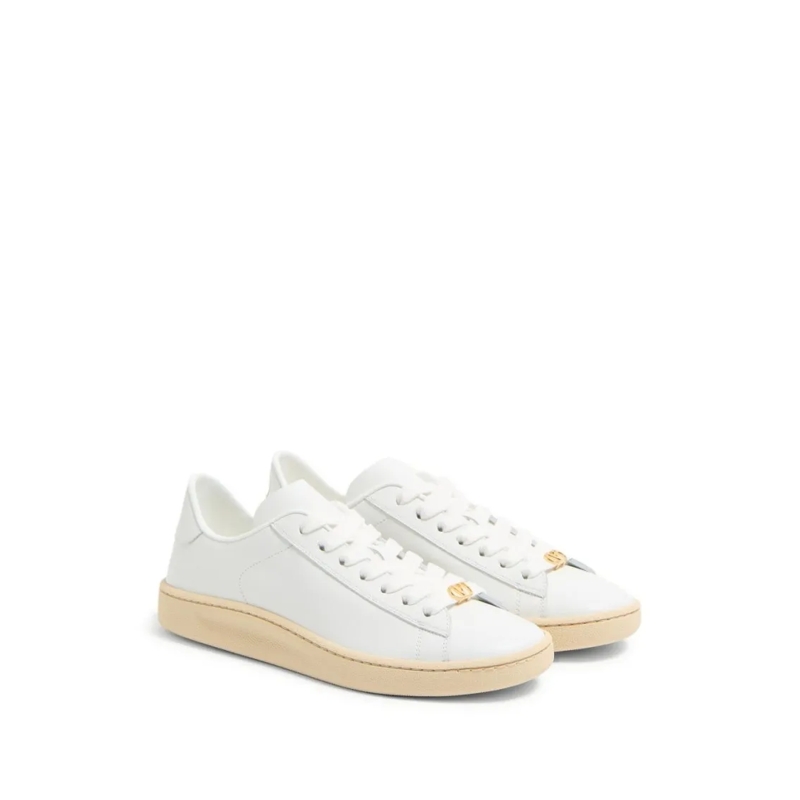 Valentino Garavani Schnürschuhe Low-Top Sneakers With Textured Sole And Chic Accen White(Image 11)