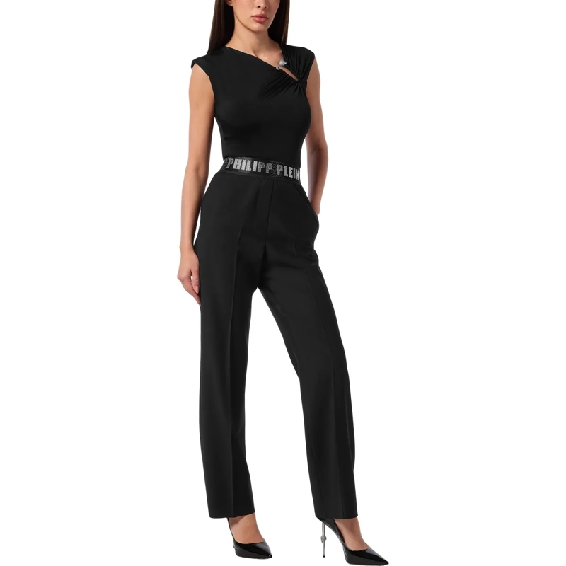 Philipp Plein Hose Straight Fit Hose Verziert schwarz(Image 4)