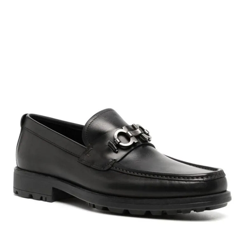 Salvatore Ferragamo Mocassin Black Leather Loafer Black (Image 2)