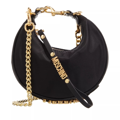 Moschino Multipockets Shoulder Bag Fantasy Print Black Minitasche