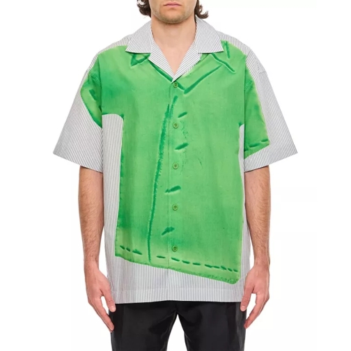 J.W.Anderson Trompe L'oeil Print Short Sleeve Shirt Green 