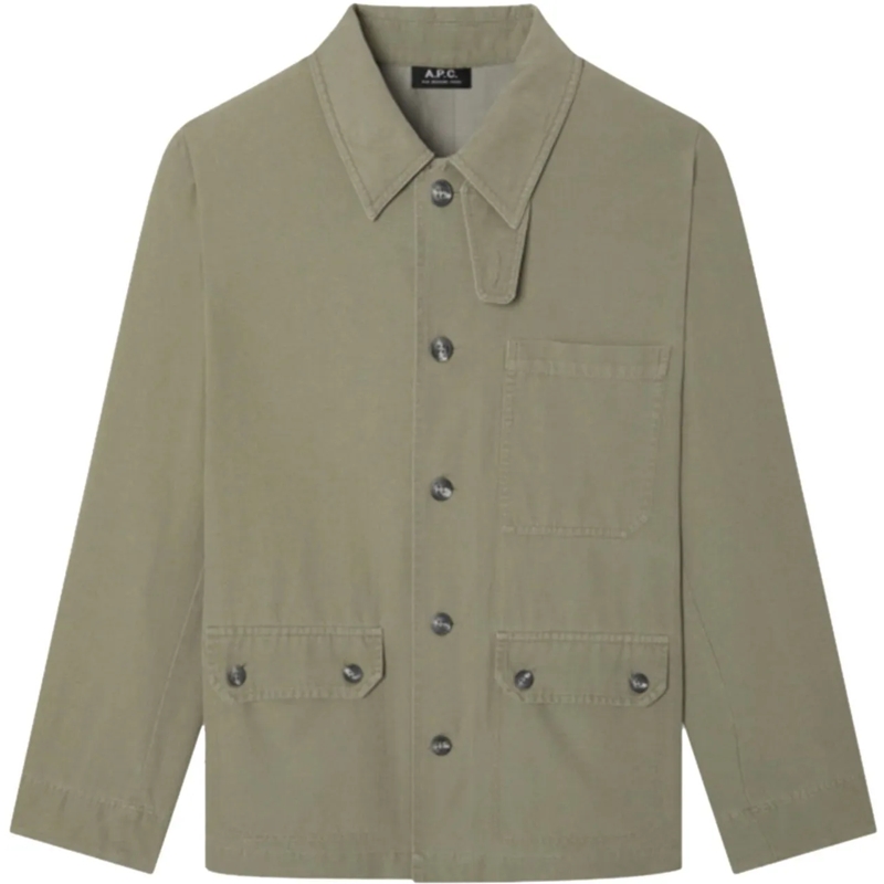 A.P.C. Doudoune field jacket grey green grün