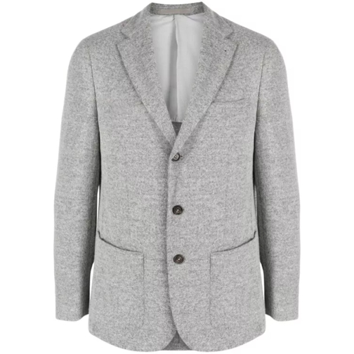 Eleventy Gray Single Breasted Jacket Grey 