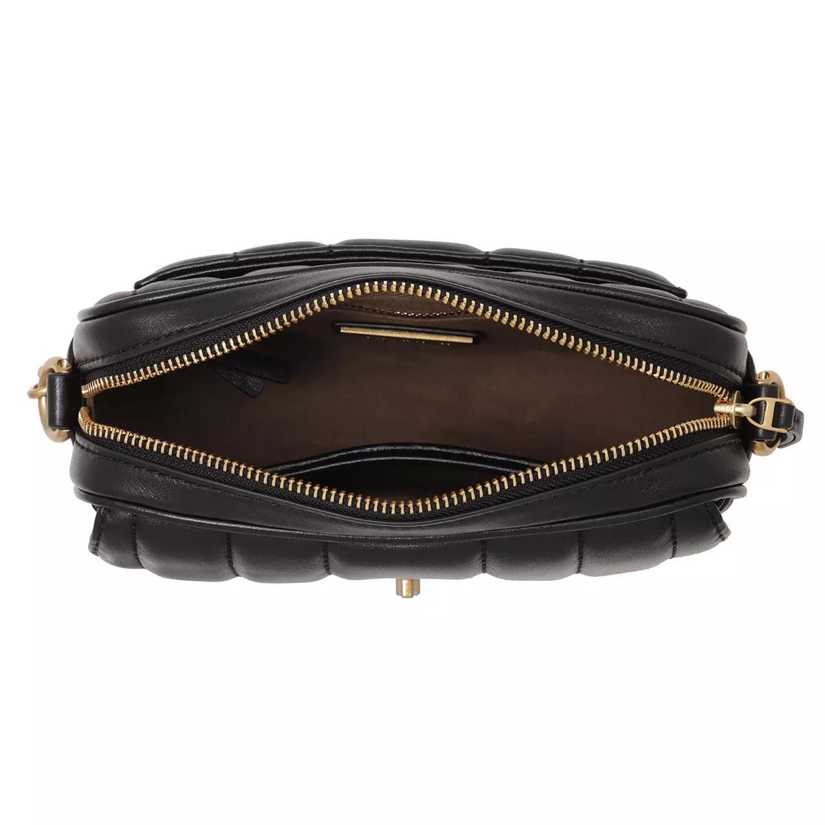 Tory Burch Women's Kira Heirloom Mini Camera Bag - Black/Rolled Gold