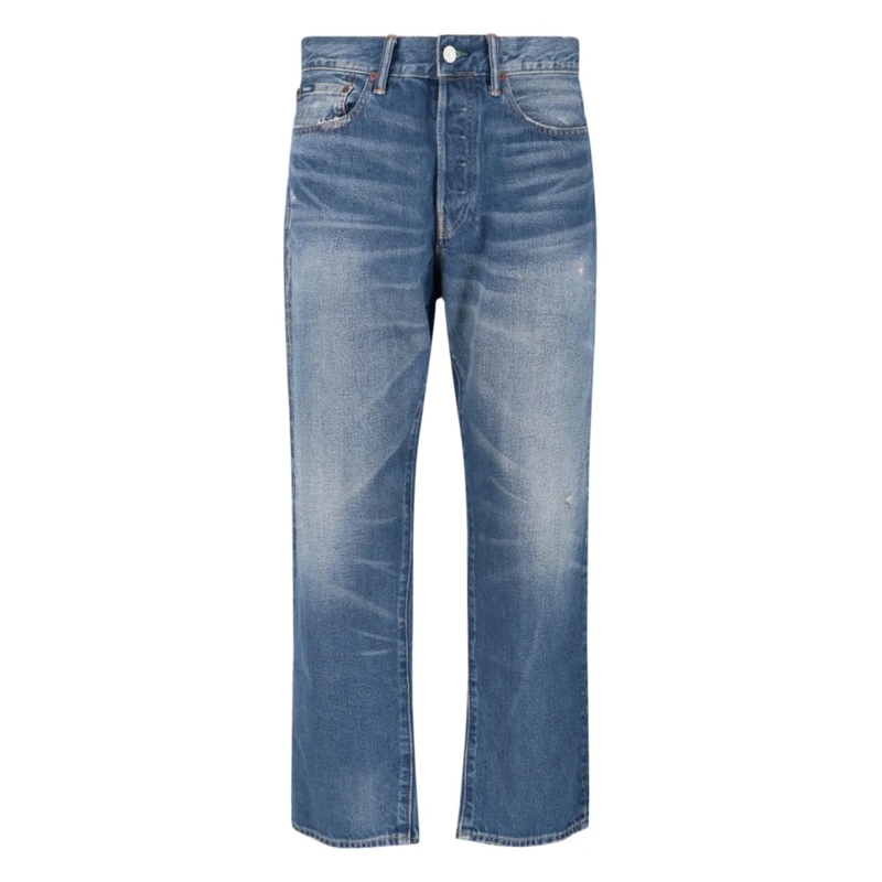 Polo Ralph Lauren Jeans Straight-Leg Jeans In Medium Blue Denim With Distr Blue
