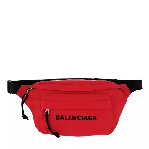 Balenciaga Wheel Beltpack Small Leather Bright Red/Black Midjeväskor