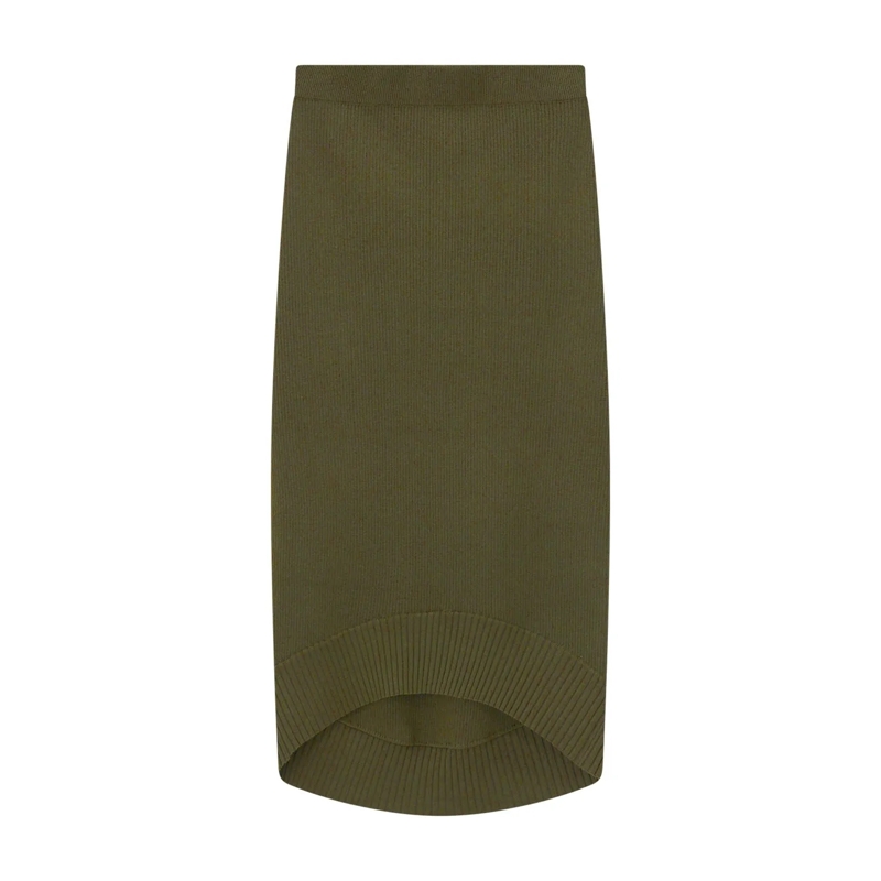 Victoria Beckham Minirock Midirock aus Merinowoll-Mix grau