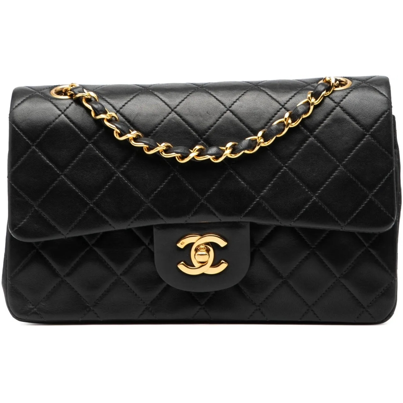 Chanel Schultertasche Small Classic Lambskin Double Flap schwarz