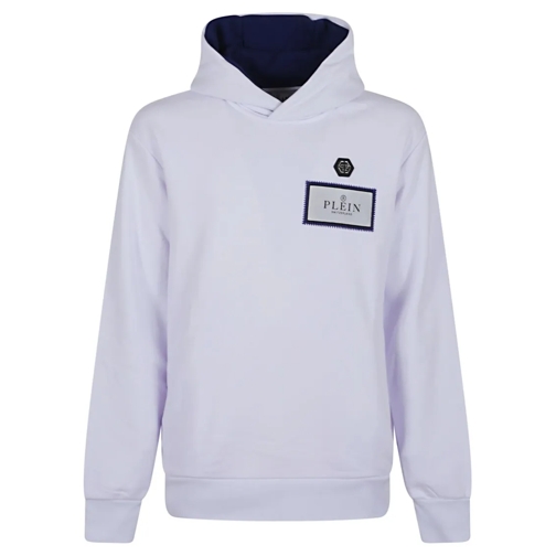 Philipp Plein Hoodie Long Sleeve Cotton Hoodie White