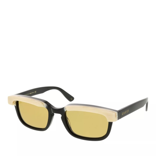 Gucci GG1166S-001 54 Acetate Black-Yellow Sunglasses