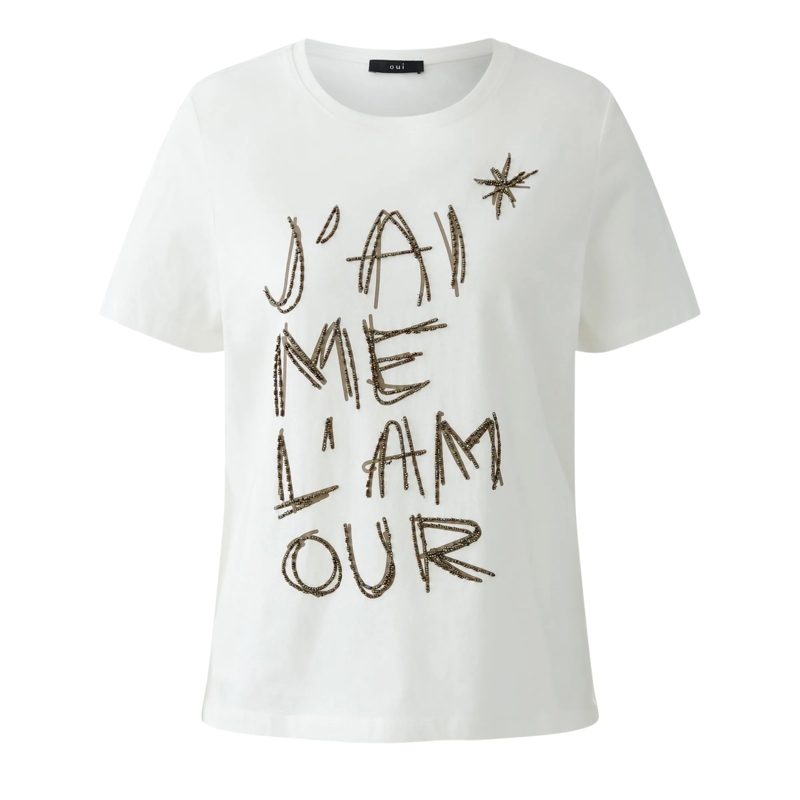 Oui T-Shirt T-Shirt braun