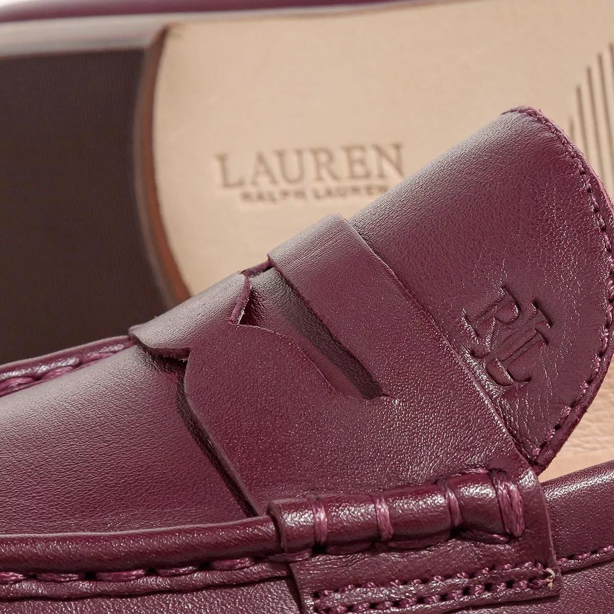 lauren ralph lauren moccassin & ballerine, wynnie flats loafer en rouge - pour dames