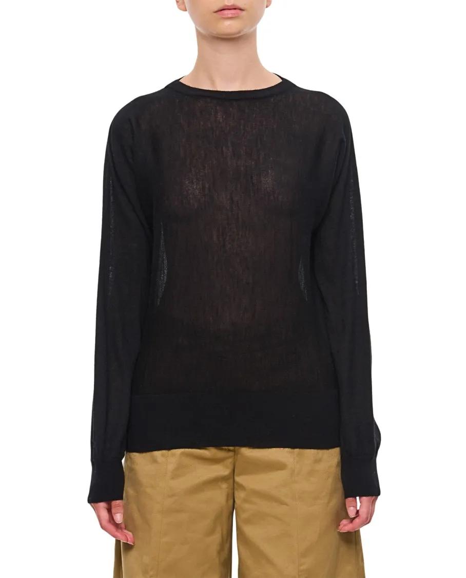 Extreme Cashmere - Elleni Cashmere Round Neck Sweater - Größe ONE SIZE - schwarz