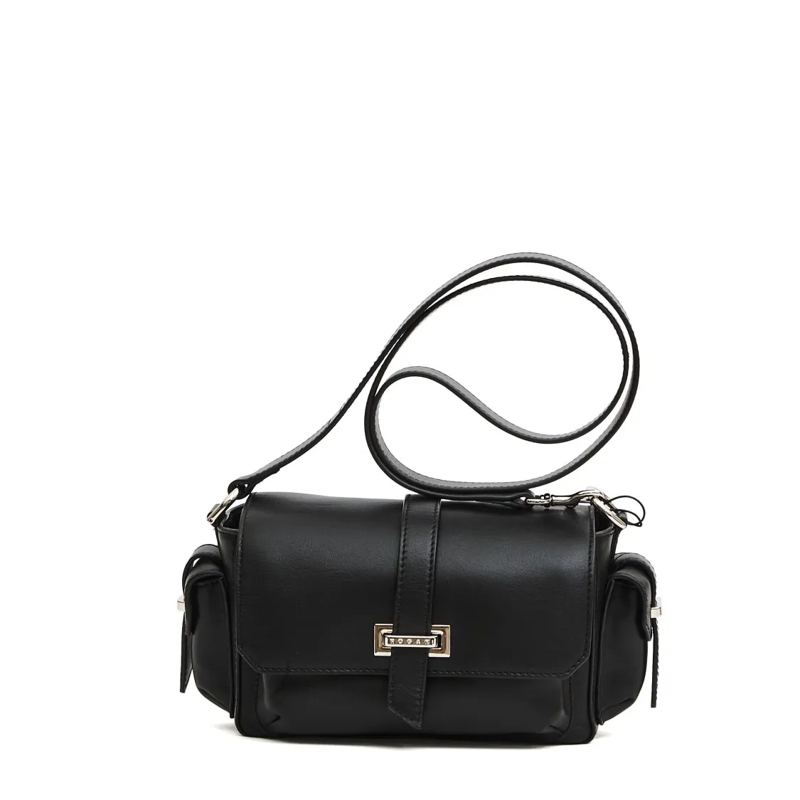 Hogan Schultertasche Black Leather Camera Bag Black