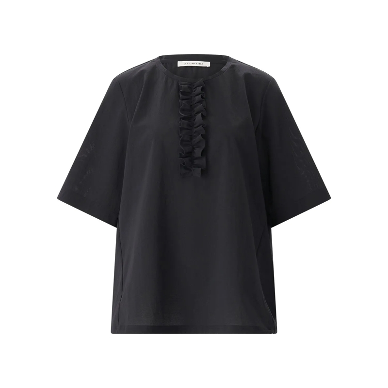 Lis Lareida T-Shirt T-Shirt mit Rundhalsausschnitt schwarz