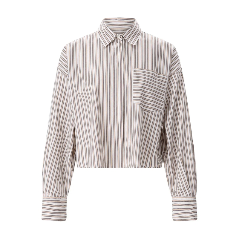 Rag & Bone Chemisier Hemdbluse aus Baumwolle beige