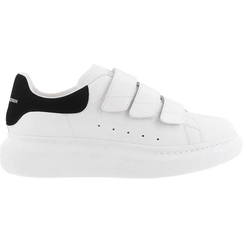 Alexander McQueen Lage-top sneaker Dames Oversized Sneaker wit/zwart weiß
