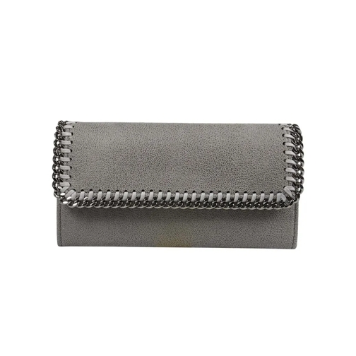 Stella McCartney Geldbörse Continental Flap Wallet Eco Shaggy Deer Grey
