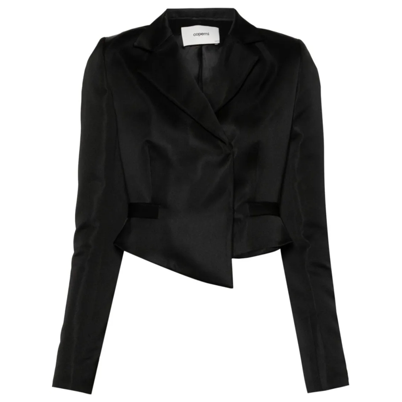 Coperni Übergangsjacke Black Satin Finish Jacket Black