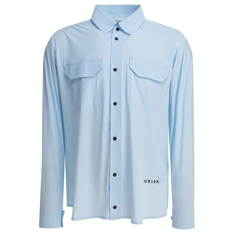 GR10K Chemise "Render Ultrasound" Shirt Blue