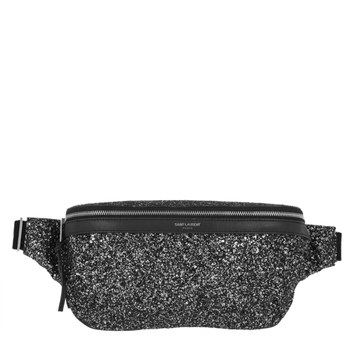 Saint Laurent Classic Belt Bag Glitter Metallic Black Crossbody Bag