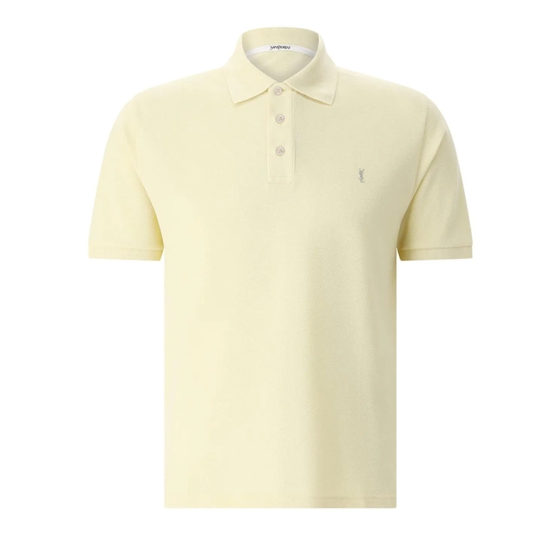 Saint Laurent Poloshirt Poloshirt mit Logo grau(Image 2)