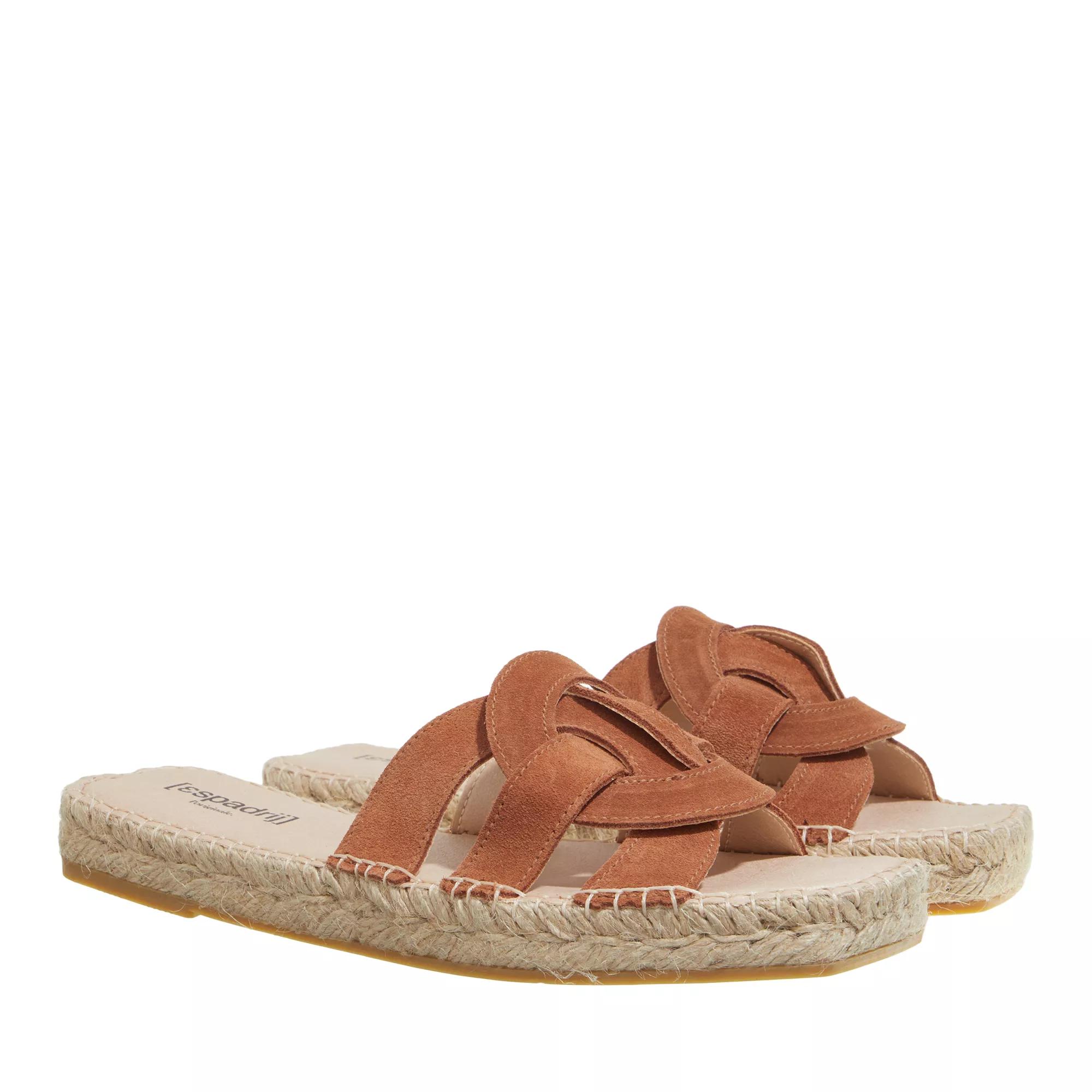 Espadrij l’originale Sandalen & Sandaletten - Tours Velour - Gr. 39 (EU) - in Braun - für Damen