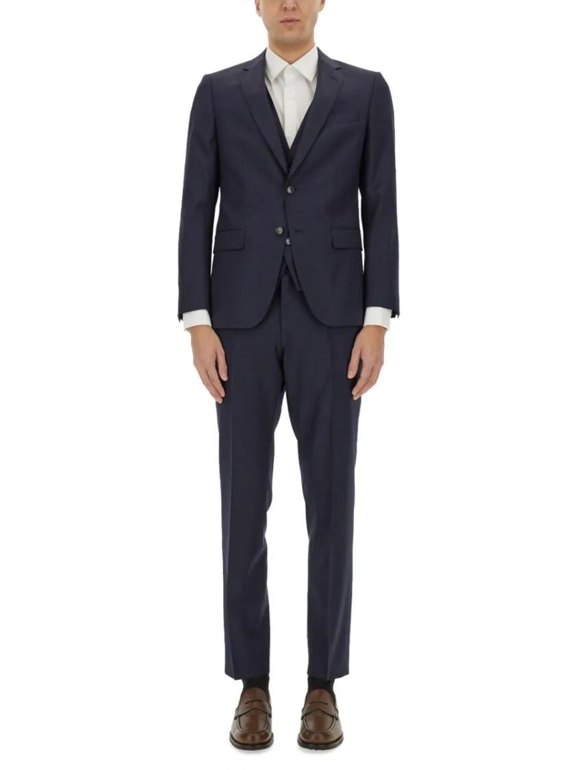 Thumbnail - Boss - Single-Breasted Tailored Suit - Größe 54 - blau