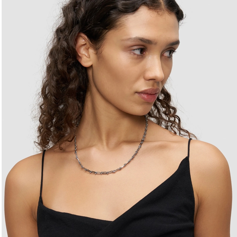 Liebeskind Berlin Mittellange Halskette Edelstahl Urban Chic silber(Image 7)