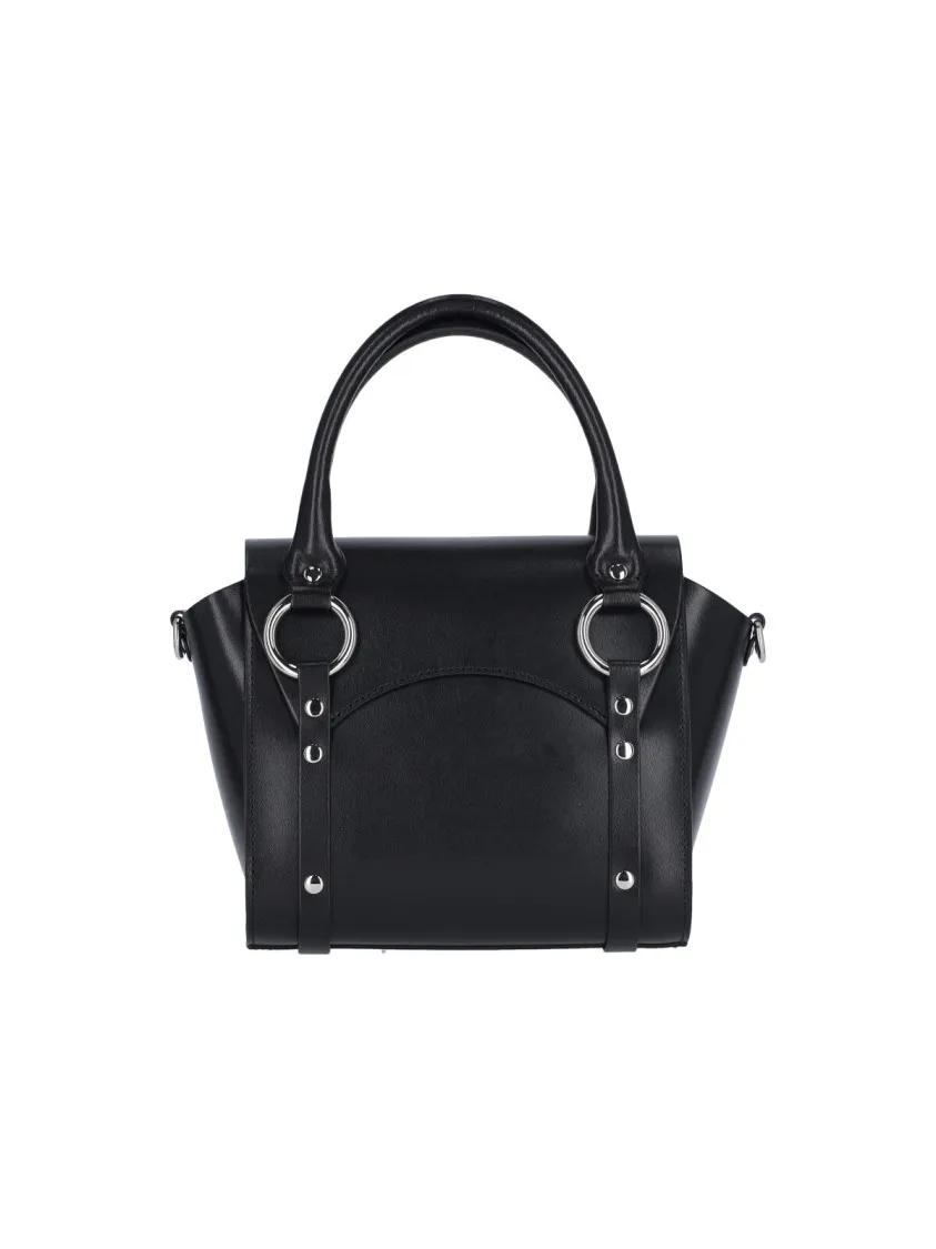 Vivienne Westwood Crossbody bags Structured Black Handbag With Iconic Logo Detail in zwart