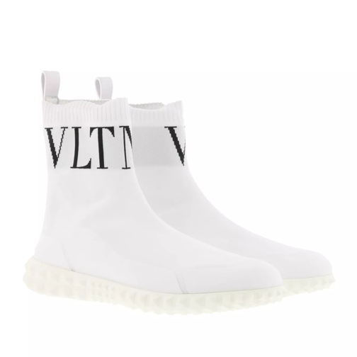 Valentino Garavani Knitted Sock Boots White sneaker basse