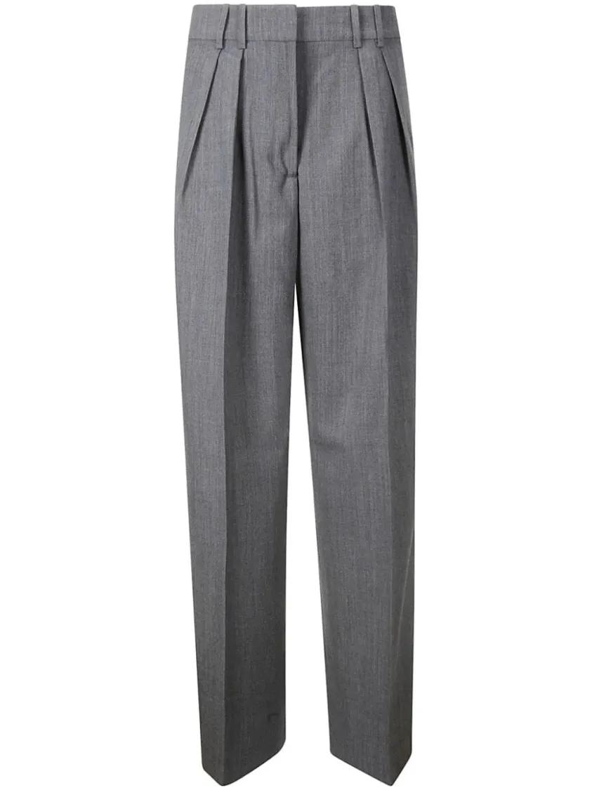 Róhe - Pleated Slim-Fit Trousers - Größe 36 - grau