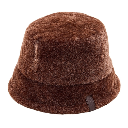 Loewe Hut Shearling Bucket Hat Brown